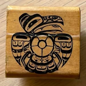 Native Northwest Raven Circle Stamp
